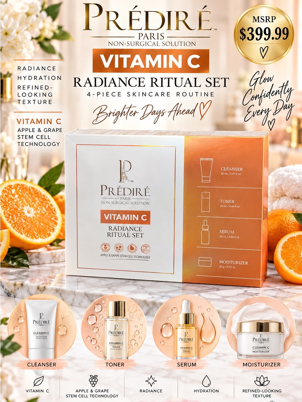 Prédiré Vitamin C Radiance Ritual Set – Orange